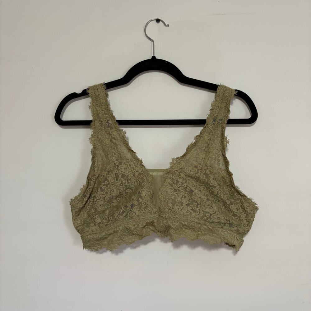 Aerie Green Lace Bralette - Size X-Large